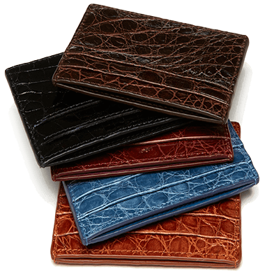 Slim Alligator Card Cases Color of your Choice